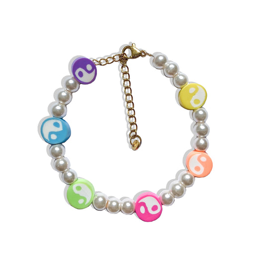 Bracelet en perles yin yang